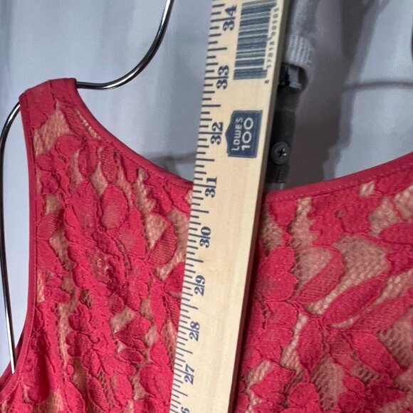 The Limited Coral Lace Fit & Flare Dress | Size 0P | Elegant Cocktail Style - Picture 6 of 8